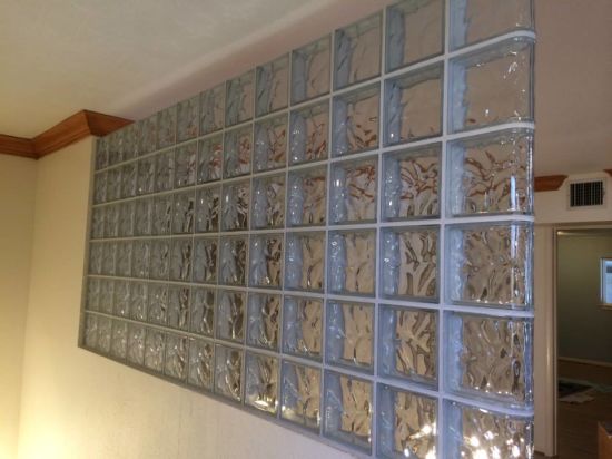 Colored Tinted Crystal Glass Block Wall Building Decorative Glass Brick