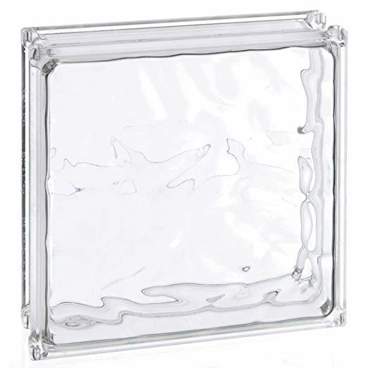 Clear Lattice Glass Blocks 190*190*80mm Glass Brick