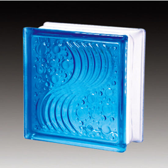 Blue Parallel Glass Block for Decorative Wall with High Quality