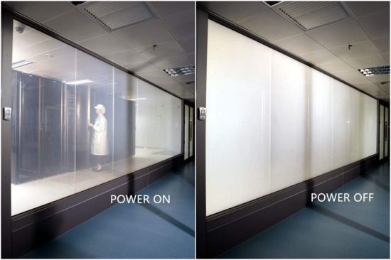 Cheap Decor Privacy Color Electrical Pdlc Switchable Film Smart Glass with Transformer