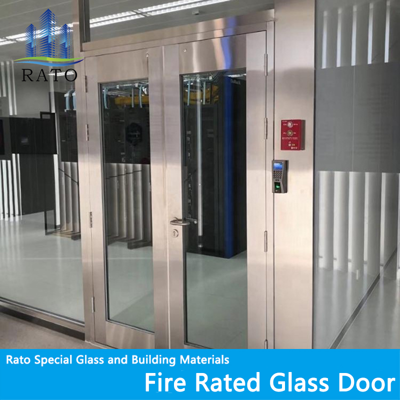 High Quality Flat Plate Stainless Steel Fireproof Dubai Hospital Glass Door System