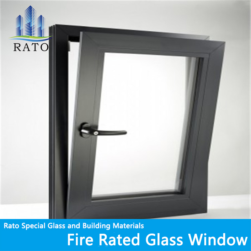 New Design Customized Powder Coated Steel Section Fire Rated Window