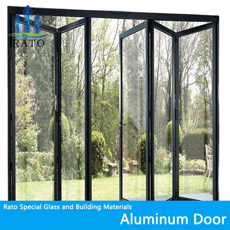 Heat Insulation patio aluminium glazed folding doors accordion doors