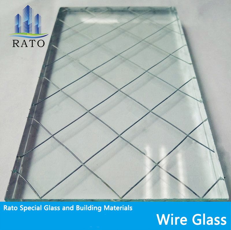Wire Mesh Laminated Low Iron Clear Tempered Laminated Fireproof Glass for Windows