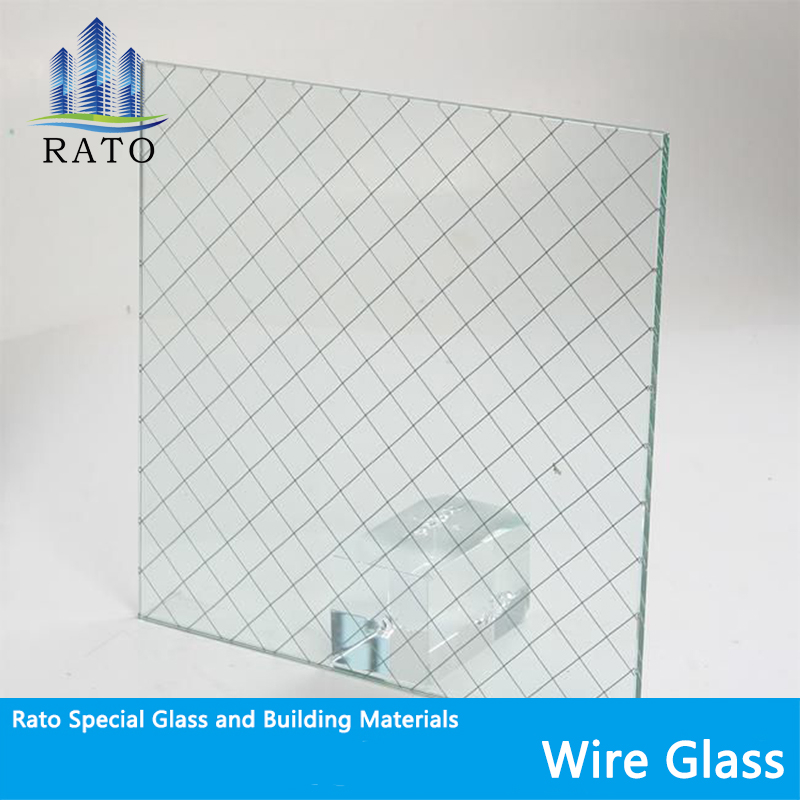 Fire Proof Clear Wire Mesh Glass with Good Quality 6.8mm 8.8mm Pattern ...